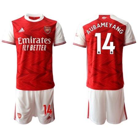 Fußballtrikots Arsenal Pierre-Emerick Aubameyang 14 Kinder 2020-2021 Kurzarm Heimtrikotsatz kaufen